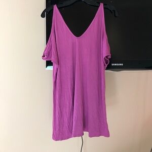 NWOT Josh Brody purple cold shoulder top